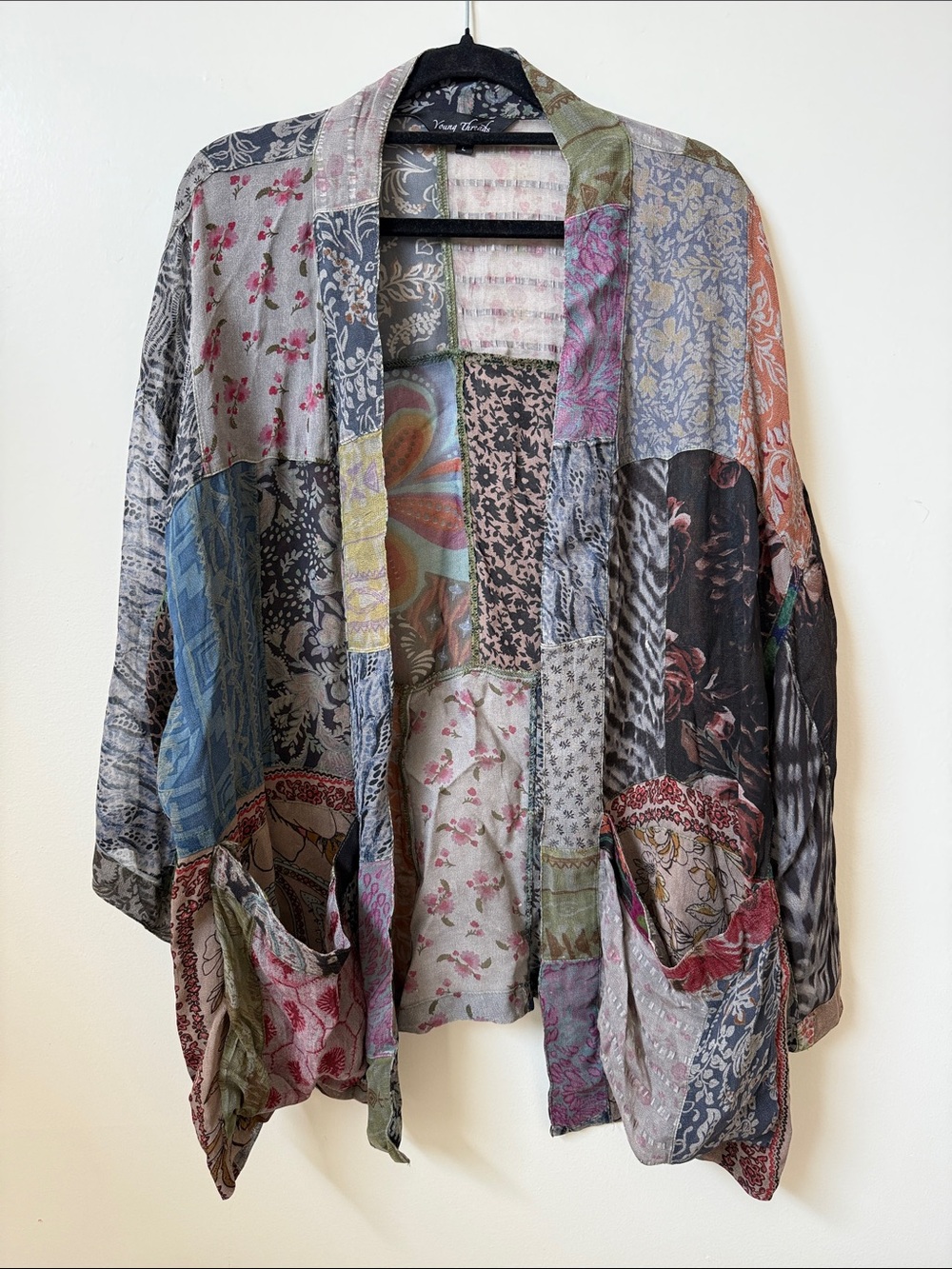 YOUNG THREADS patchwork kimono boho boutique shop